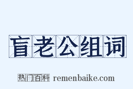 盲老公组词是什么意思的图片